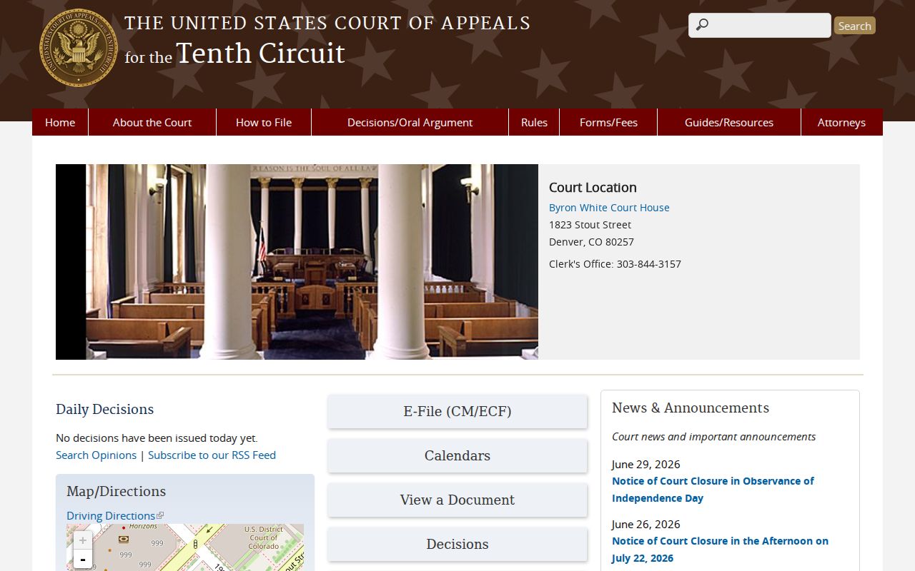Larimer County District Court records separate Tenth Circuit federal appeal source