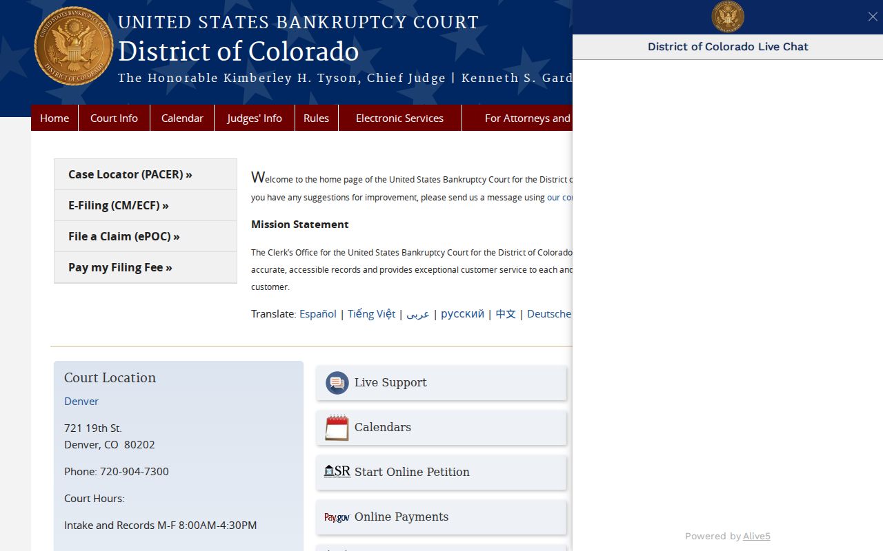 Larimer County District Court records separate U.S. Bankruptcy Court Colorado source