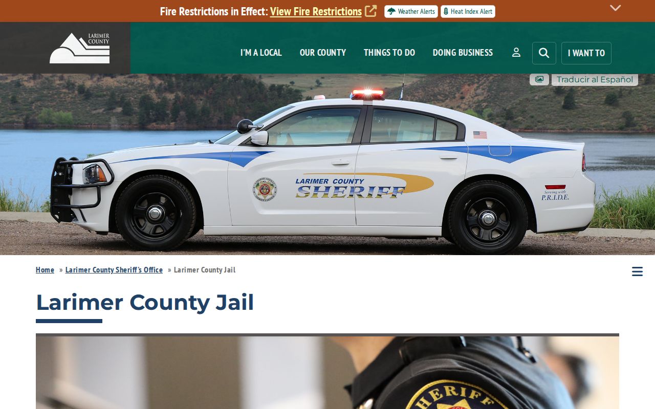 Larimer County jail inmate records, booking, release, and bond information