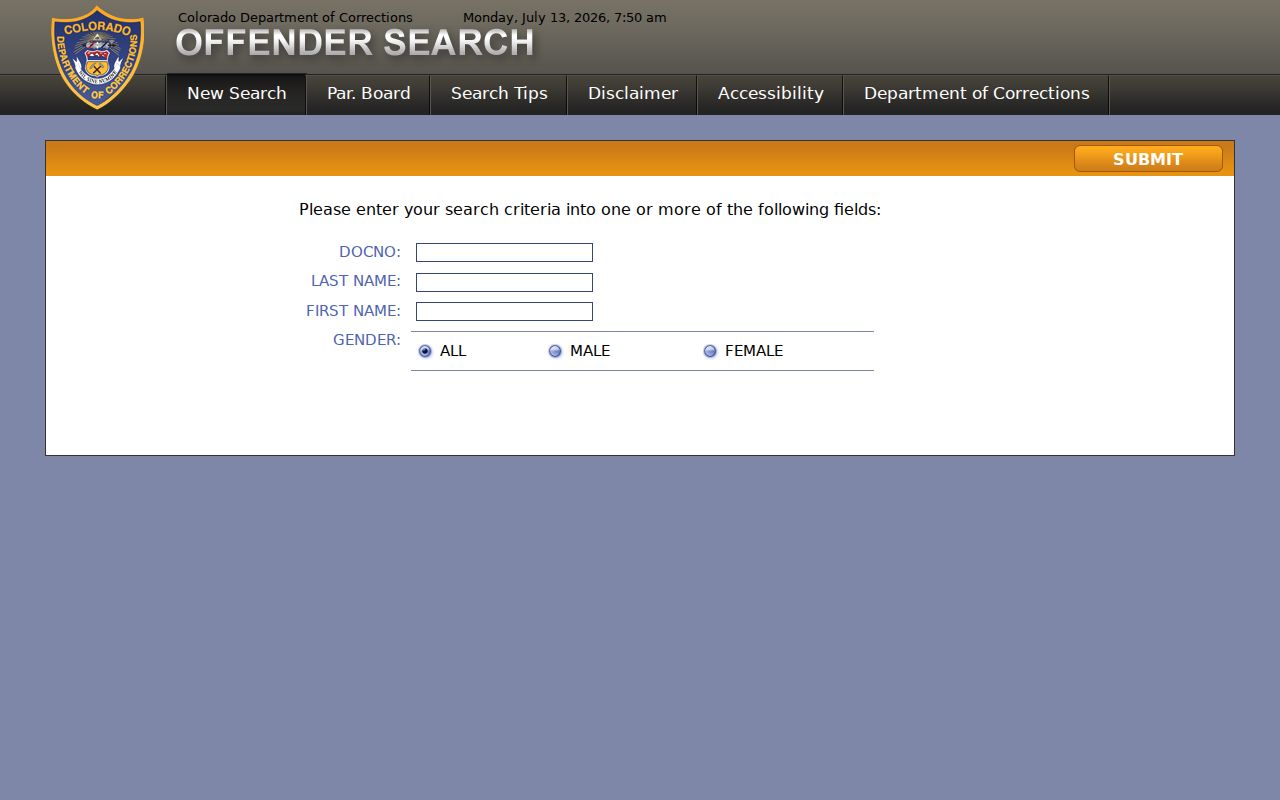 Larimer County probate records separate Colorado DOC offender search source