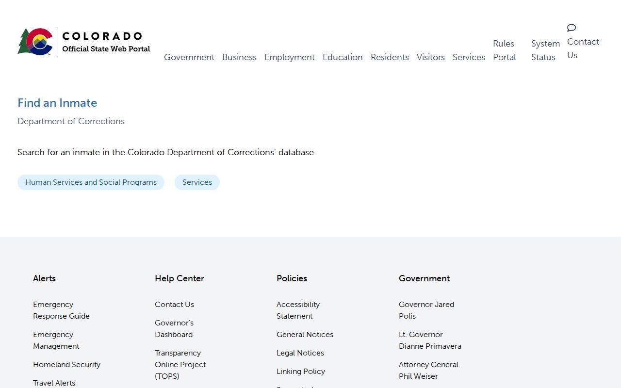 Larimer County probate records separate Colorado inmate locator source